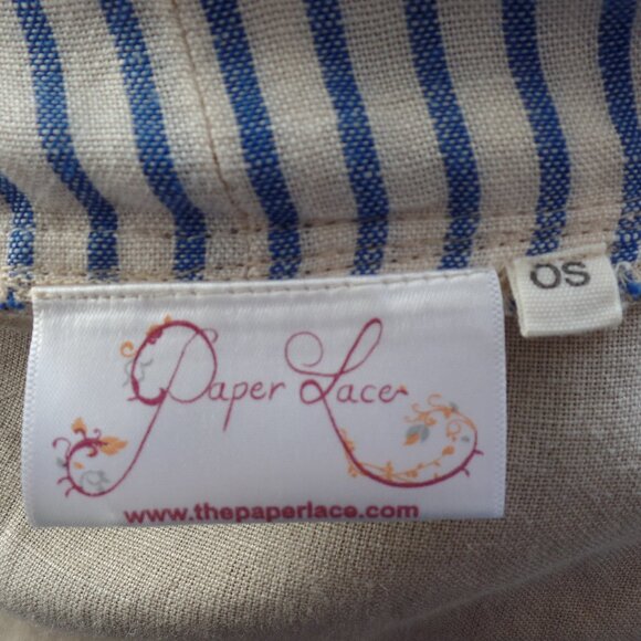 Paper Lace LOVE Kimono Linen Jacket Hi-Lo Shift OS NWOT - Picture 8 of 9